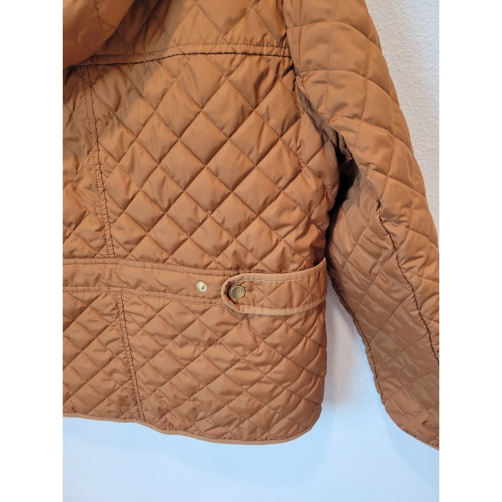 J. Crew Signature Hooded Puffer Coat Camel Brown– Women's Medium - Picture 6 of 6